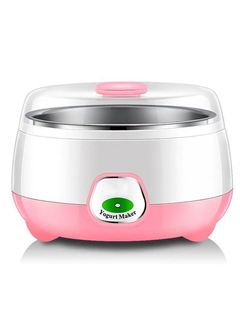 SHOPELLA - SHOPELLA Yogurt Maker Machine 1 Liter Automatic DIY Yogurt Maker with Temperature Control Plastic and Stainless Steel Inner Container Home Kitchen Appliance Multicolor - Image 1