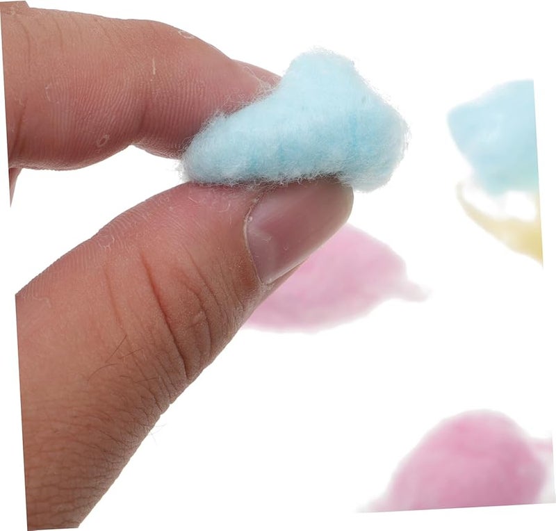 كرات قطن ملونة لغسل وجه المولود الجديد، وسائد ناعمة ماصة، وردي أصفر أزرق، صديقة للبشرة، عبوة كبيرة - Image 5