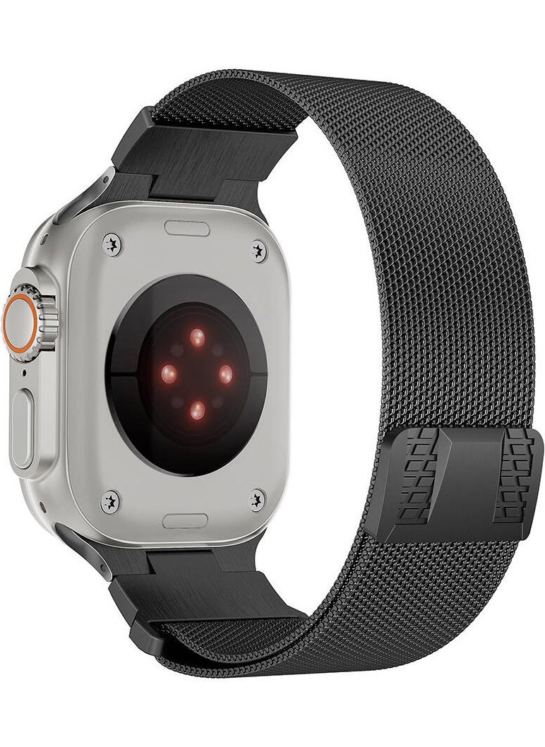 ZORE - Apple Watch Compatible Ultra 49MM KRD-107 Metal Mesh Strap-Starlight - Image 1