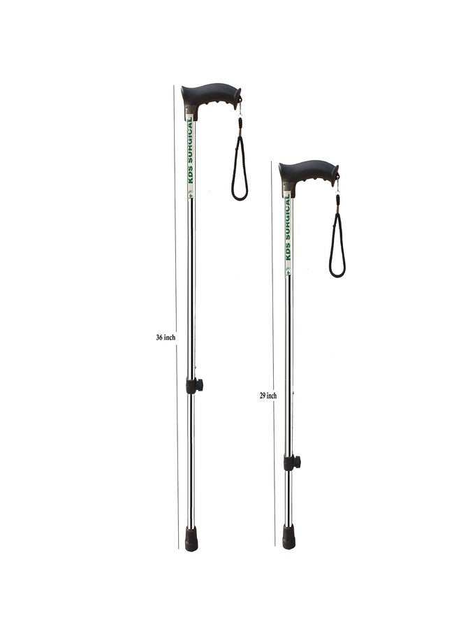 KDS SURGICAL عصا مشي قابلة لتعديل ارتفاع الساق من Kds Surgical Croome، بمقبض مناسب للأجداد - Image 2