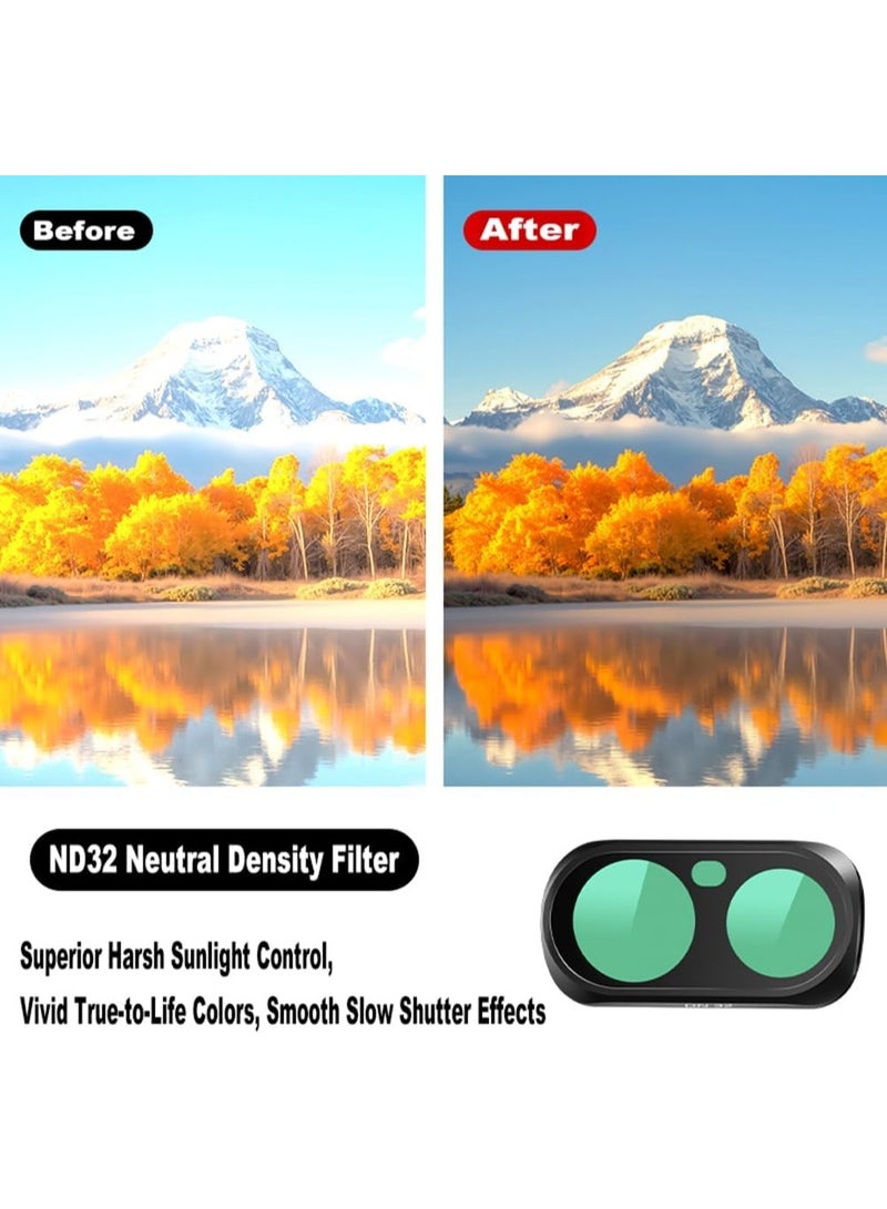 CYNOVA Magnetic Filter Kit Compatible with Insta360 Luna Ultra, 4 in 1 ND8 + ND32 + 1/4 Black Mist + CPL Polarizer for Pro Outdoor Creator Kit (4-in-1 For Outdoor Adventure Video Kit) - Image 5