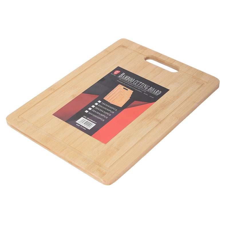 Bamboo Cutting Board with Grooves, Large - Image 1