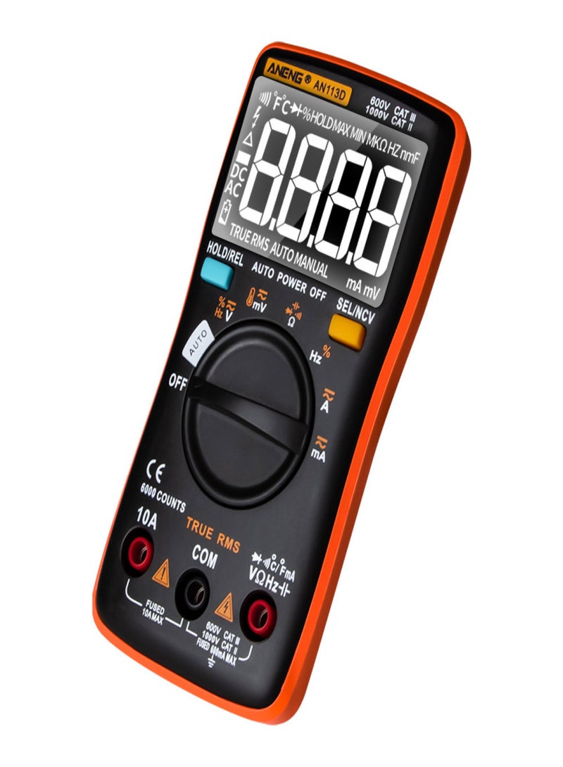 ANENG AN113D Digital Multimeter Electrical Meter 6000 Counts DC/AC Current Voltage Tester Meters True RMS Auto Ranging LCD Display Temperature Measurement - Image 3