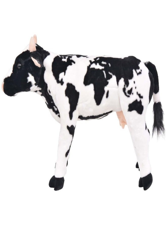 4AJ BAZAAR Standing Cow Soft Stuffed Plush Animal Toy for Kids Boys & Girls Birthday Gifts (Color: Black & White; Size: 76 cm - Image 3