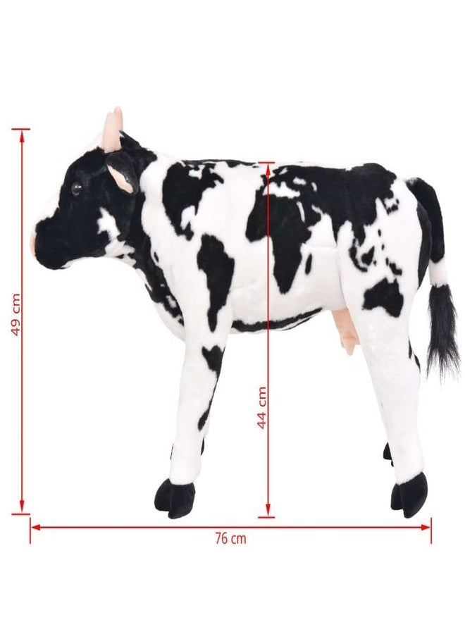 4AJ BAZAAR Standing Cow Soft Stuffed Plush Animal Toy for Kids Boys & Girls Birthday Gifts (Color: Black & White; Size: 76 cm - Image 4