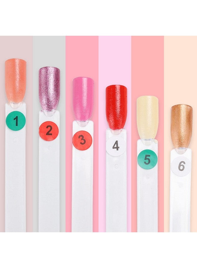 Tbestmax 300 Pcs Nail Swatch Sticks with Number Stickers for Color Display, Clear Square-shaped Nail Polish Sample Swatches with Ring - Image 5