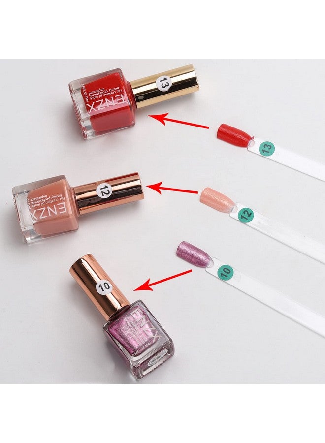 Tbestmax 300 Pcs Nail Swatch Sticks with Number Stickers for Color Display, Clear Square-shaped Nail Polish Sample Swatches with Ring - Image 4
