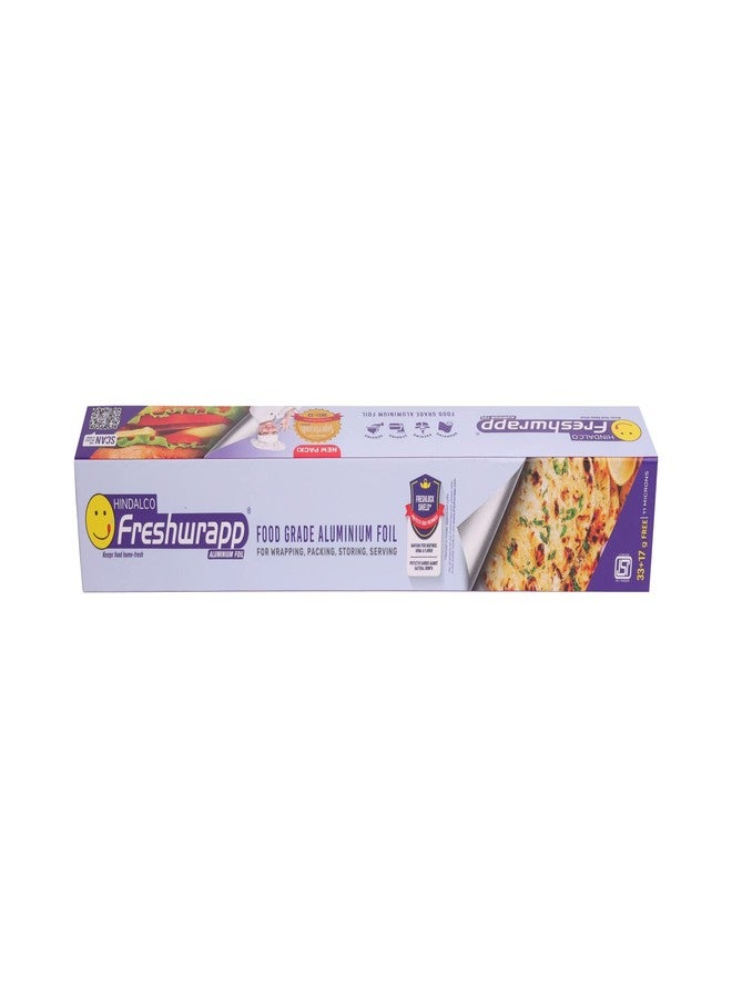 HINDALCO Eco-Friendly Freshwrapp Aluminium Foil/Aluminium Foil Paper/foil Paper for Kitchen/Disposable/Food Parcel/Fresh Food/33 Gm and 50% Extra Free Inside_Silver-Combo Pack of 3 (3317003) - Image 3