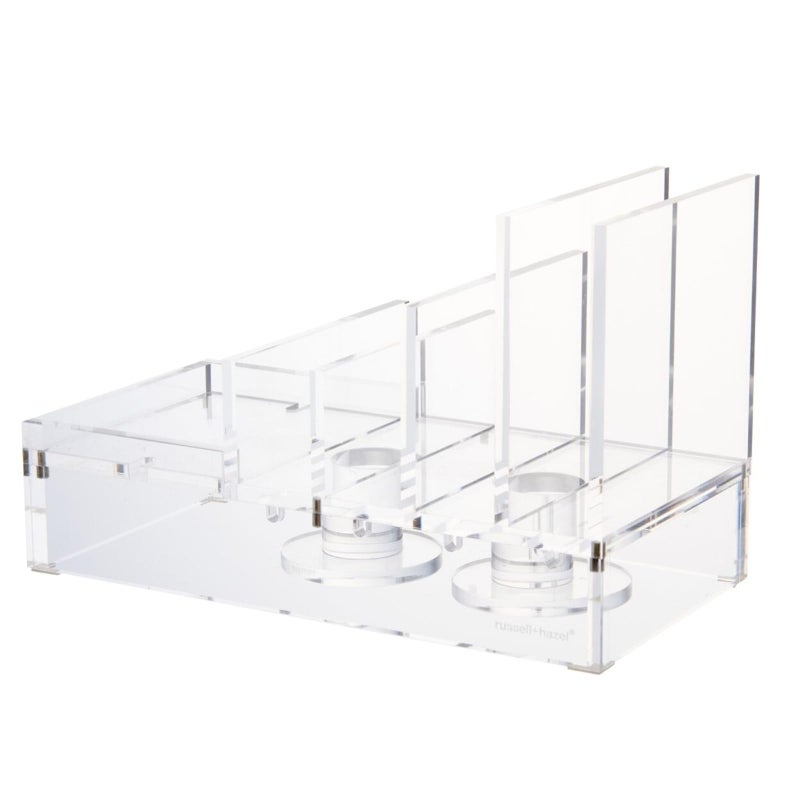 russell+hazel Acrylic Tech Collator, Charging Station for Phone, Tablets and Earbuds, Desk Accessories, 8" x 4" x 5" - Image 5