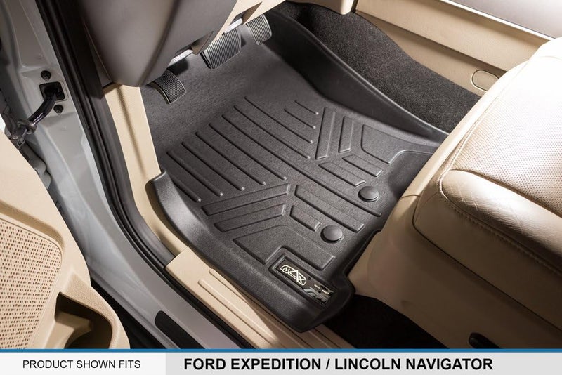 SMARTLINER 3 Row Carpet Floor Mats Set for 2011-2017 Expedition EL/Navigator L - Black - Image 2