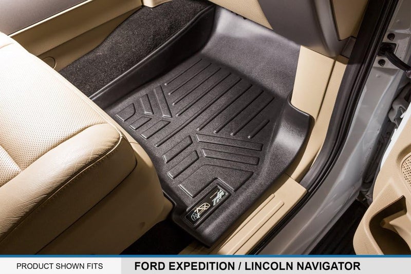 SMARTLINER 3 Row Carpet Floor Mats Set for 2011-2017 Expedition EL/Navigator L - Black - Image 3