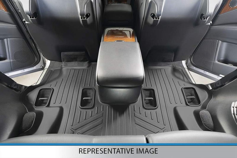 SMARTLINER 3 Row Carpet Floor Mats Set for 2011-2017 Expedition EL/Navigator L - Black - Image 5