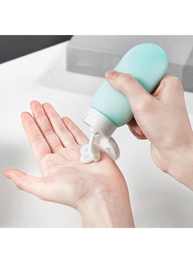 مجموعة من 3 زجاجات سفر ، زجاجات ضغط بلاستيكية صغيرة فارغة مانعة للتسرب-330 - Image 3