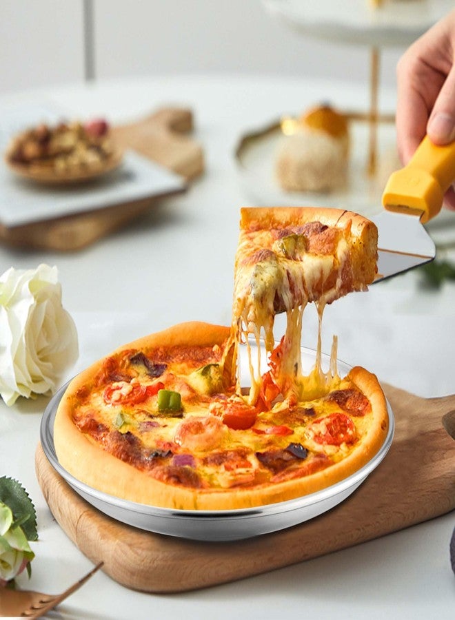 تيم فار طقم صواني بيتزا من تيم فار، مقاس 9 بوصات، قطعتان، صينية بيتزا صغيرة مقرمشة من الفولاذ المقاوم للصدأ، أطباق بيتزا دائرية للخبز والطهي في فرن التحميص، صحية ومتينة، سهلة التنظيف وآمنة للغسل في غسالة الأطباق - Image 4