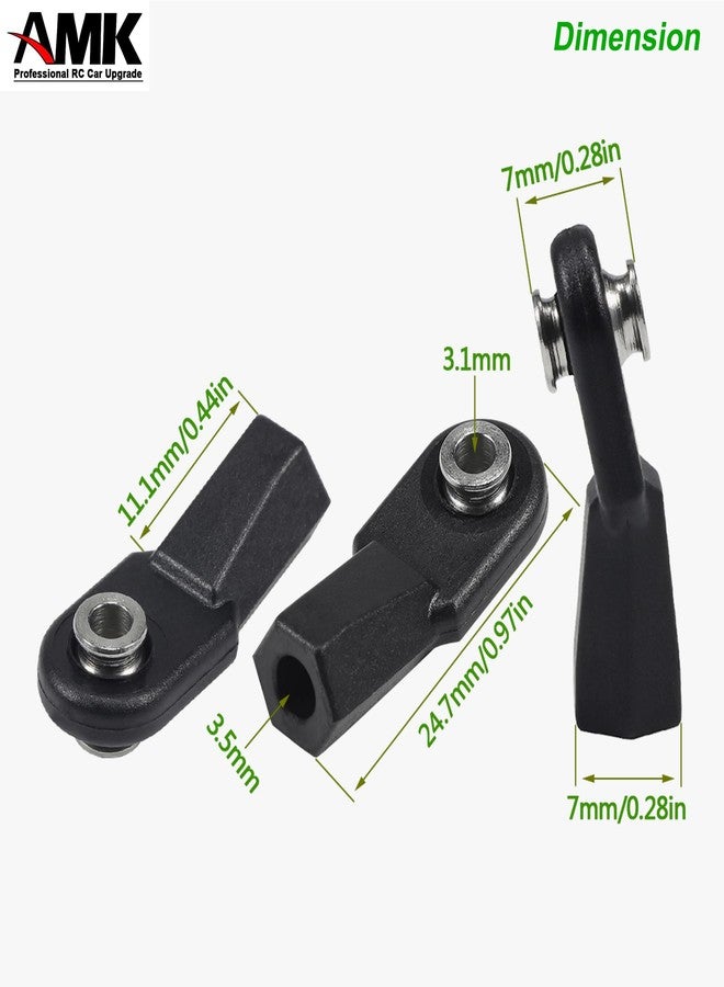 AMK SCX10 M4 RC Link Rod Ends 4mm Tie Rods Joints with 7mm Pivot Ball 1/8 1/10 Crawler Universal Building Kit for TRX6 D90 TF2 CC01 Gen7 Gen8 TRX4 Upgrades (20Pcs Bent) - Image 4