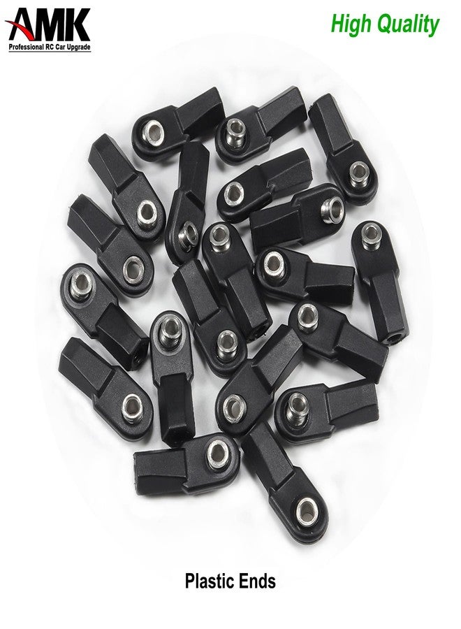 AMK SCX10 M4 RC Link Rod Ends 4mm Tie Rods Joints with 7mm Pivot Ball 1/8 1/10 Crawler Universal Building Kit for TRX6 D90 TF2 CC01 Gen7 Gen8 TRX4 Upgrades (20Pcs Bent) - Image 3