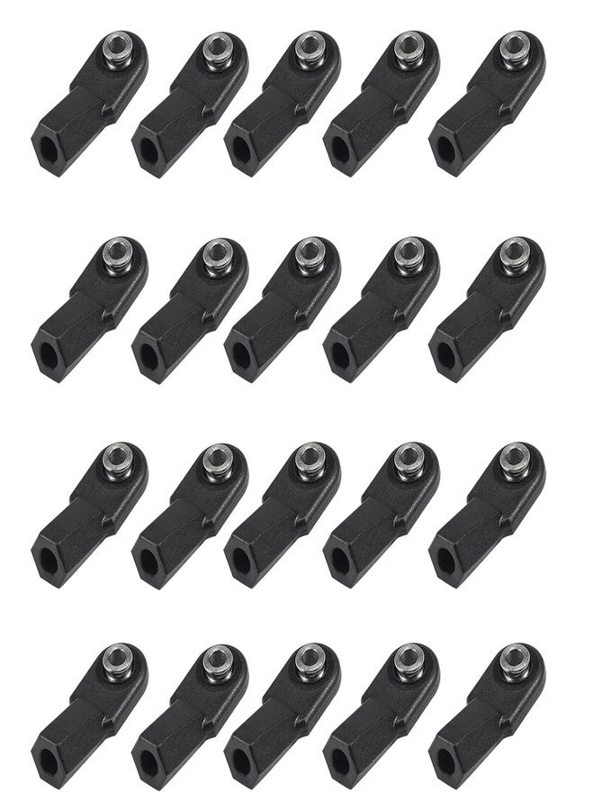 AMK SCX10 M4 RC Link Rod Ends 4mm Tie Rods Joints with 7mm Pivot Ball 1/8 1/10 Crawler Universal Building Kit for TRX6 D90 TF2 CC01 Gen7 Gen8 TRX4 Upgrades (20Pcs Bent) - Image 1