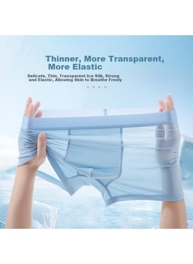 Your Sun Cool And Comfortable 7a Antibacterial Ice Silk Men's Underwear Men's Seamless Breathable Plus Size Boxer Briefs Father's Day Gift - Image 5
