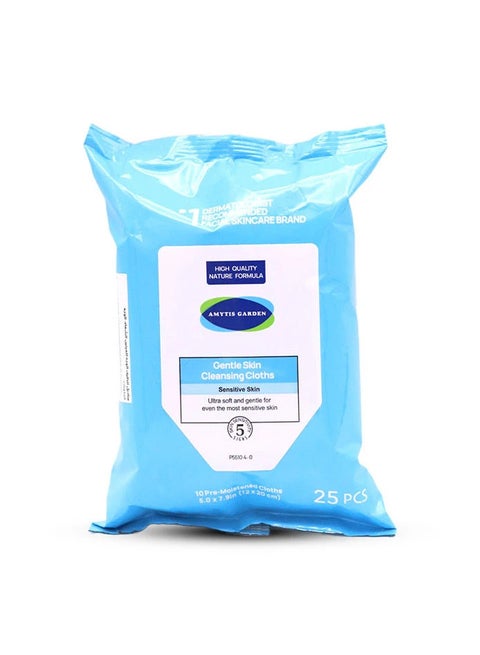 Facial cleansing wipes for eyes and lips