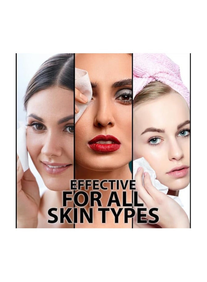 Facial cleansing wipes for eyes and lips