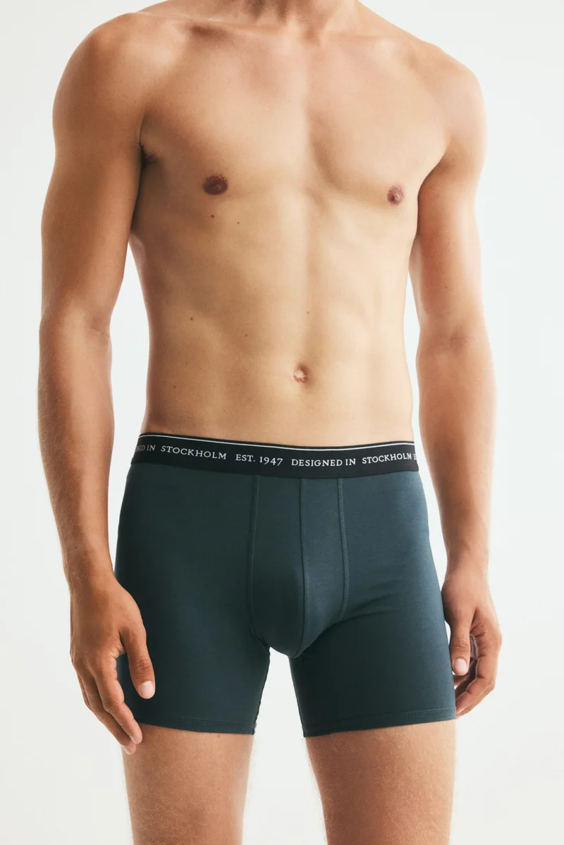 3-pack mid trunks with Lycra®