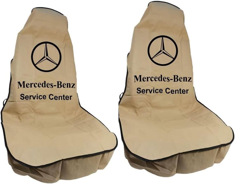 BENZ Universal Car Seat Cover Set for Front Seats – 2 Pieces Workshop Style Seat Protector, Dust Dirt & Grease Protection Cover for Service Center and Daily Use - Image 1