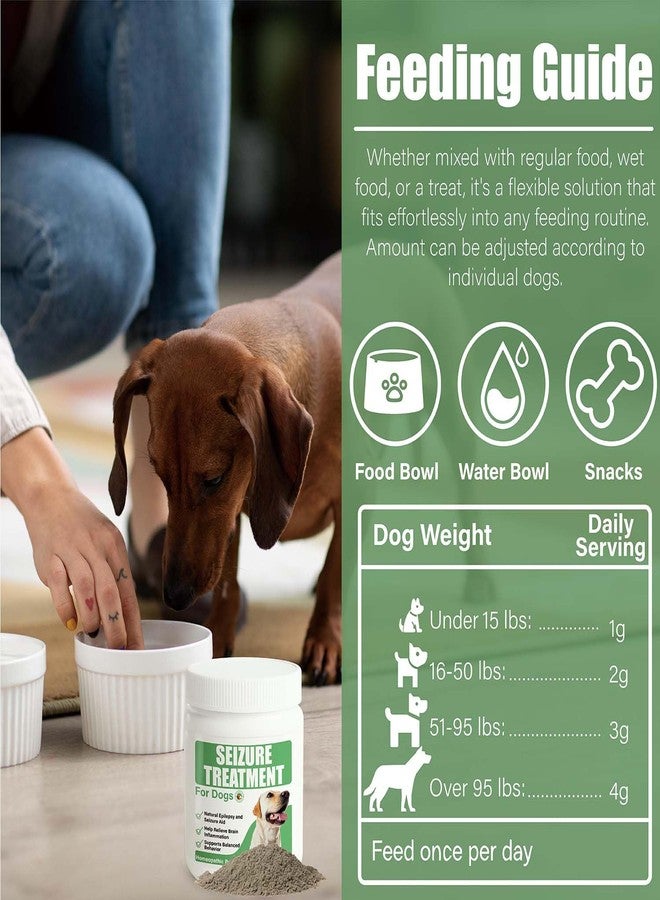 VetaSure Seizure Support Powder for Dogs & Cats – Natural Epilepsy Supplement, 100g | Helps Reduce Frequency & Intensity of Seizures | Calming, Tasty, Safe Formula - Image 5