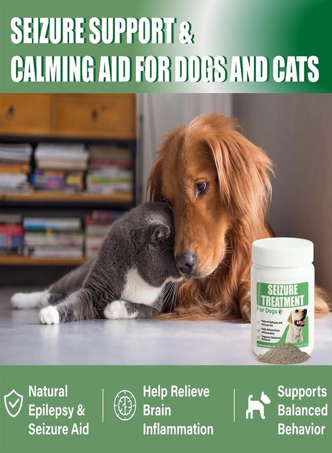 VetaSure Seizure Support Powder for Dogs & Cats – Natural Epilepsy Supplement, 100g | Helps Reduce Frequency & Intensity of Seizures | Calming, Tasty, Safe Formula - Image 2