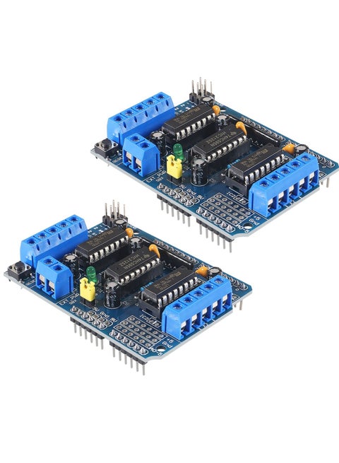2 Pcs DC Motor Drive Expansion Boards, L293D Motor Drive Shield Stepper for Arduino
