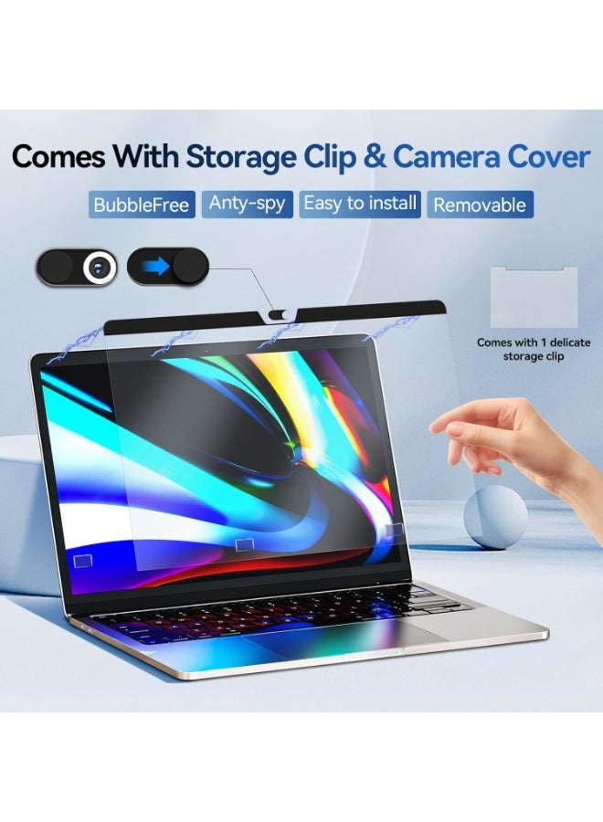 كيلا واقي شاشة مغناطيسي مضاد للضوء الأزرق لجهاز ماك بوك اير 13.6/13 بوصة (2022-2025، M2، M3، M4)، غشاء كمبيوتر ماك 13.6 بوصة قابل للإزالة، واقي شاشة كمبيوتر محمول لحماية العين من الوهج - Image 3