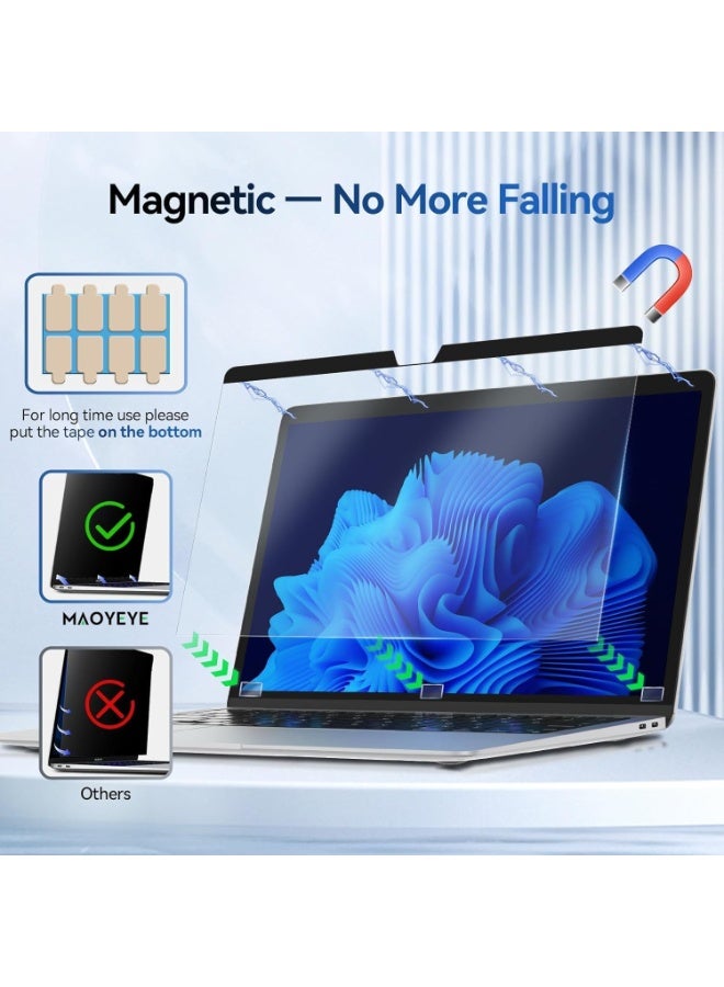 كيلا واقي شاشة مغناطيسي مضاد للضوء الأزرق لجهاز ماك بوك اير 13.6/13 بوصة (2022-2025، M2، M3، M4)، غشاء كمبيوتر ماك 13.6 بوصة قابل للإزالة، واقي شاشة كمبيوتر محمول لحماية العين من الوهج - Image 2