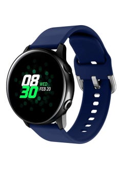 Generic Strap Band Silicone 20MM For Samsung Galaxy Watch 4 40mm 44mm/Watch 4 classic 42mm 46mm /Gear Sport/active2 40mm 44mm/Amazfit GTR 42mm/ GTS 2/Huawei GT2 42mm/Honor Magic watch 2 42mm (Blue)  - Image 4