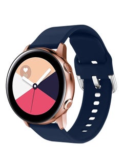 Generic Strap Band Silicone 20MM For Samsung Galaxy Watch 4 40mm 44mm/Watch 4 classic 42mm 46mm /Gear Sport/active2 40mm 44mm/Amazfit GTR 42mm/ GTS 2/Huawei GT2 42mm/Honor Magic watch 2 42mm (Blue)  - Image 1