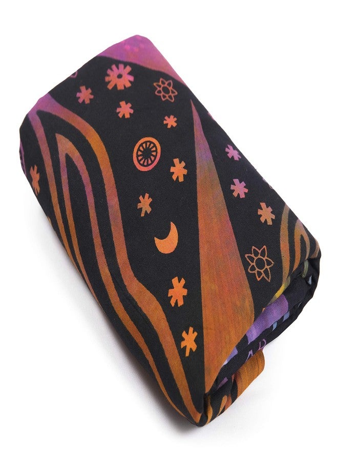 بليس إنترناشونال ستائر نوافذ جميلة من Bless International بتصميم بوهيمي هندي سايكدلي هيبي، عليها صورة شمس متوهجة، مناسبة لغرفة النوم، غرفة المعيشة، الشرفة (لون بنفسجي مصبوغ بربطة عنق (38 × 83 بوصة) (96 × 210 سم)) - Image 4