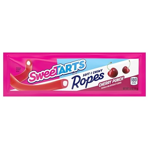 SweeTARTS Soft and Chewy Ropes Cherry Punch Flavor 18 Ounce Pouches Pack of 24 - Image 5