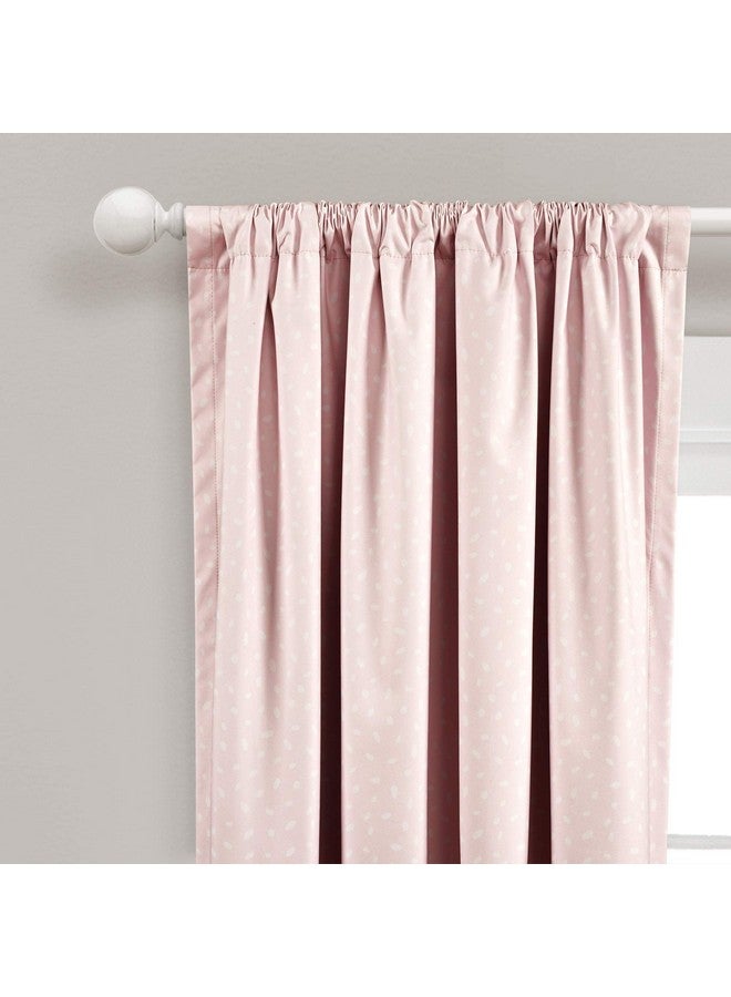 Lush Decor Pixie Fox Geo Blackout Window Curtain Panel, Single Panel, 52" W x 84" L, Pink - 100% Blackout Curtains - White & Pink Curtains for Kids & Baby - Geometric Dots - Bedroom & Nursery Decor - Image 4