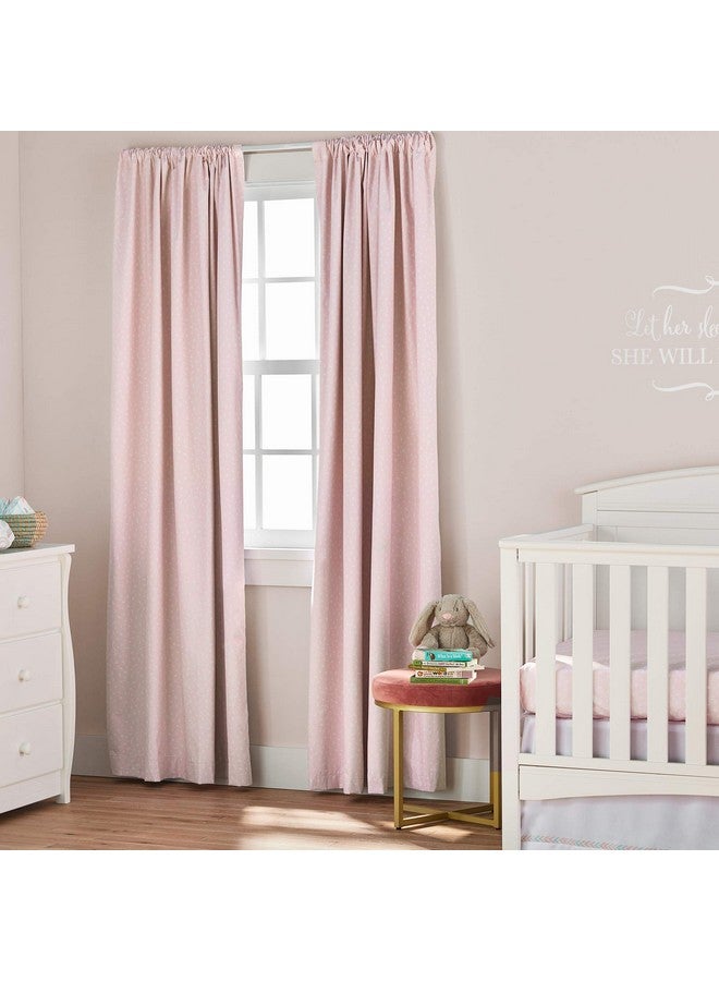 Lush Decor Pixie Fox Geo Blackout Window Curtain Panel, Single Panel, 52" W x 84" L, Pink - 100% Blackout Curtains - White & Pink Curtains for Kids & Baby - Geometric Dots - Bedroom & Nursery Decor - Image 3