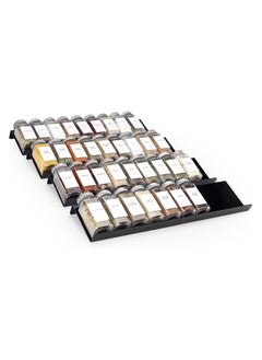 Generic Spice Drawer Organizer, Black Acrylic 4-Tier Expandable Seasoning Drawer Insert, 2-Pack Spice Rack Tray for Kitchen Drawer or Countertop (Expands from 9" to 18", Jars Not Included)  - Image 1
