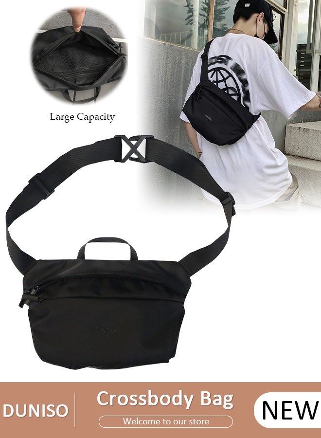 DUNISO Compact Sling Bag for Men and Women Waterproof Crossbody Bag Multipurpose Chest Shoulder Bag with Buckle Everyday Carry Bag for Travel Work Sports - Image 1