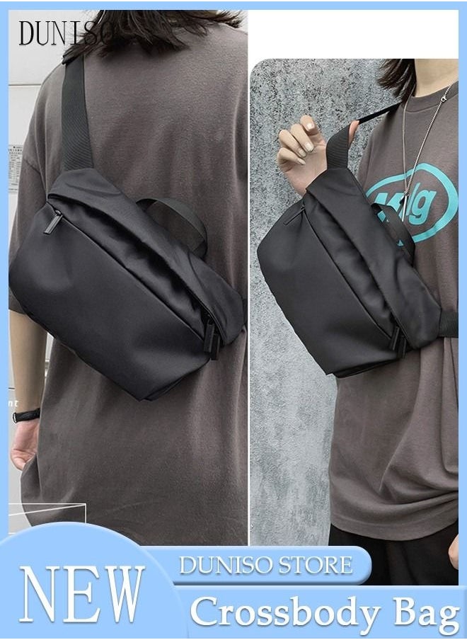 DUNISO Compact Sling Bag for Men and Women Waterproof Crossbody Bag Multipurpose Chest Shoulder Bag with Buckle Everyday Carry Bag for Travel Work Sports  - Image 1