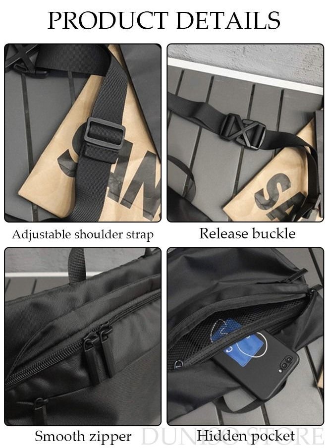 DUNISO Compact Sling Bag for Men and Women Waterproof Crossbody Bag Multipurpose Chest Shoulder Bag with Buckle Everyday Carry Bag for Travel Work Sports  - Image 3