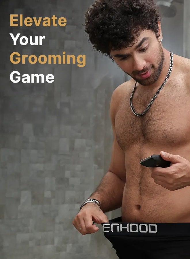 مينهود ماكينة حلاقة مينهود اللاسلكية المقاومة للماء 1.0 برو للمناطق الحساسة والسوداء للرجال، سعة 150 مل | مجموعة عناية متكاملة للرجال | ماكينة تشذيب للجسم واللحية، تعمل حتى 150 دقيقة | ماكينة حلاقة كهربائية قابلة للشحن | غسول رغوي بزيت شجرة الشاي والنيم | مضاد للفطريات، متوازن الحموضة، يُضفي إشراقة على البشرة، ويمنحها انتعاشًا يدوم طويلًا - Image 4