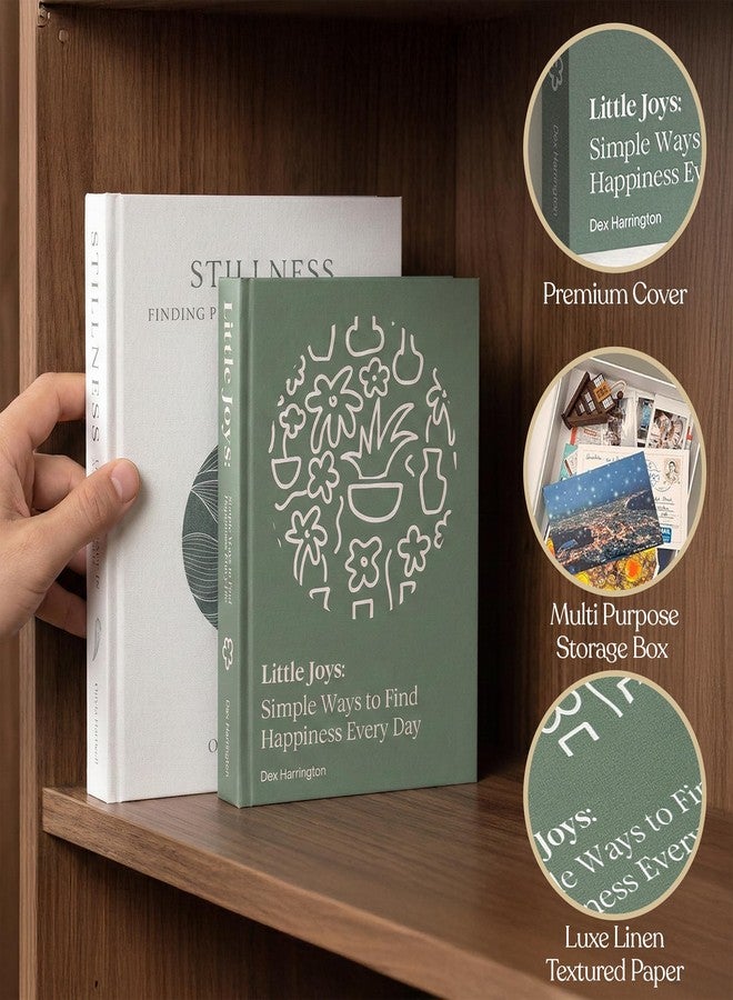 MESMOS Set of 2 Faux Decorative Books for Shelves, Living Room & Home Decors, Faux Books for Decoration, Decorative Coffee Table Book Decor, Book Decor Aesthetic, Coffee Table Box - Mindfulness Series - Image 3