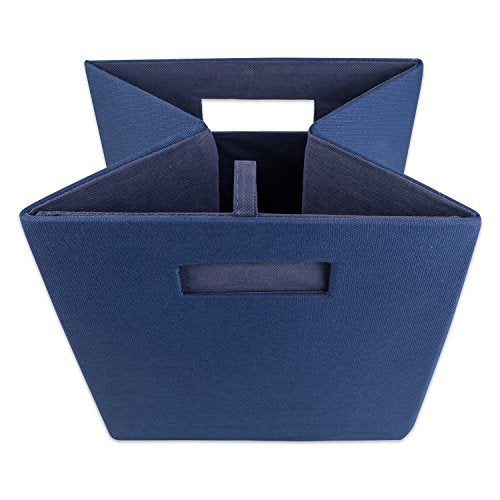 DII Poly-Cube Storage Collection Hard Sided, Collapsible Solid, Small, Nautical Blue - Image 5