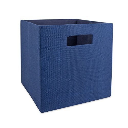 DII Poly-Cube Storage Collection Hard Sided, Collapsible Solid, Small, Nautical Blue - Image 1
