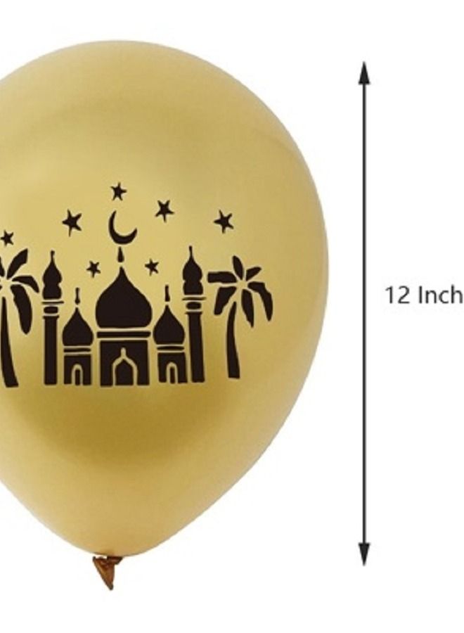 Party Propz Eid Mubarak and Ramadan Decoration - Eid Mubarak/Ramadan Kareem Balloons - Set of 11 - Image 2