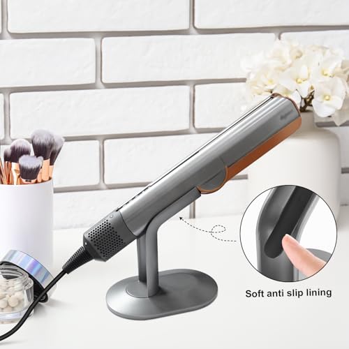 Buwico Hair Straightener Holder Compatible with Dyson Airstrait, Desktop Display Stand Compatible with Dyson Airstrait Straightener, Desktop Organizer Compatible with Dyson Hair Drye (Silver) - Image 4