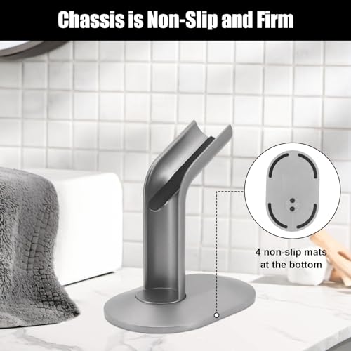 Buwico Hair Straightener Holder Compatible with Dyson Airstrait, Desktop Display Stand Compatible with Dyson Airstrait Straightener, Desktop Organizer Compatible with Dyson Hair Drye (Silver) - Image 5