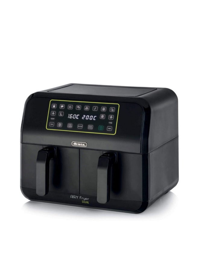 أريتي 1700W Double Basket Air Fryer Black 8 Liter 00C462300ARAS 8 L 1700 W 00C462300ARAS black - Image 1