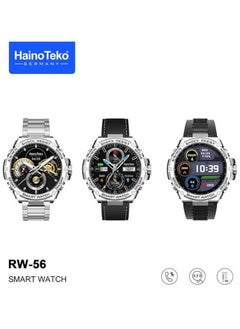 Haino Teko Haino Teko RW 56 Round Screen Super Size AMOLED Display Smart Watch With 3 Pair Straps and Wireless Charger - Black  - Image 2